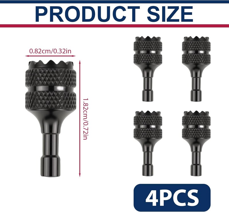 NICECRAFT 4 Pcs Aluminum Alloy Remote Controller Sticks Joystick for DJI RC/RC2 for Mini 3/Mini 3 Pro/Mini 4 Pro/Air 3/3S/Air 2S/Neo/Mavic 4 Pro/Mavic 3/Mavic 3 Pro/Mavic 3 Drone Replacement (Black) - Image 2